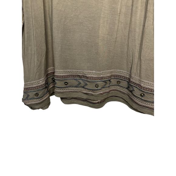 POL Embroidered Long Sleeve Boho 3/4 Sleeve Top – Size S (Oversized Fit)- NWOT - Picture 6 of 7